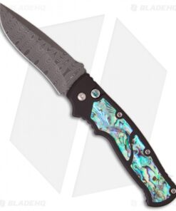 Brend Knives Custom M2 Auto w/ Abalone Inlays (4" Damascus) 2012 Blade Show
