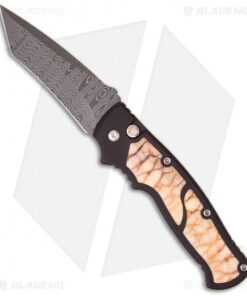 Brend Knives Custom M2 Auto Tanto w/ Tiger Coral (4" Damascus) 2012 Blade Show