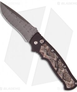 Brend Knives Custom M2 Auto w/ Rattle Snake Skin (4" Damascus) 2012 Blade Show