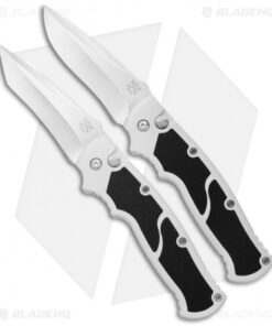 Walter Brend M2 Auto Knife Silver Set (Tanto + Clip Point)