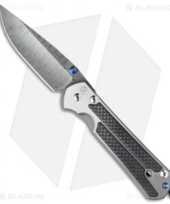 Chris Reeve Large Sebenza 21 Knife w/ Carbon Fiber Inlays (3.625" Damascus)