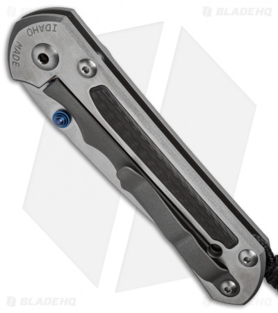 Chris Reeve Sebenza 25 Frame Lock Knife Left Handed CF (3.625" Stonewash) - Image 4