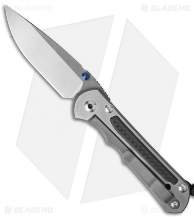 Chris Reeve Sebenza 25 Frame Lock Knife Left Handed CF (3.625" Stonewash) - Image 2