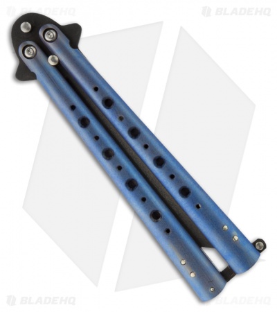 Chuck Gedraitis Knives Balisong #108 Titanium Butterfly Knife (4" Black) - Image 2