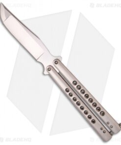 Chuck Gedraitis Knives Balisong #84 Titanium Butterfly Knife (4" Satin)