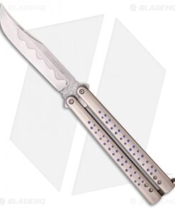 Chuck Gedraitis Knives Balisong #91 Titanium Butterfly Knife (4.25" Hamon)