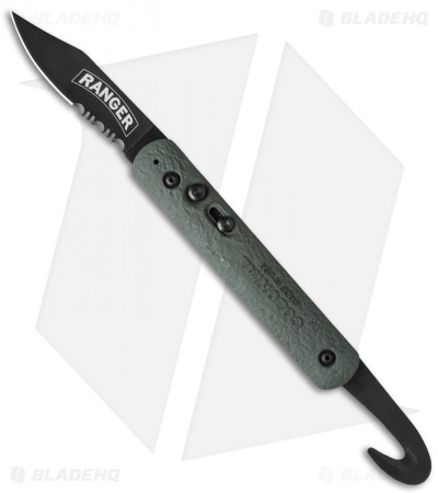Colonial Ranger Automatic Knife OD Green (3" Black Serr) M-736C