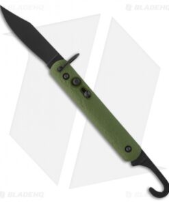 Colonial Knife Company Auto Rescue Military Knife Bail Loop (Green PLN) M-726B