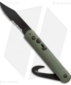 Colonial Auto Rescue Military Knife Strap Cutter Green (3" Black) M-726SC