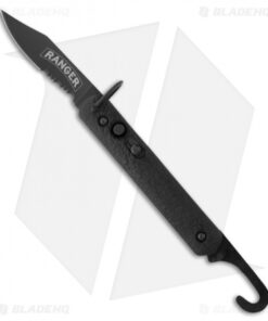 Colonial Knife Company Auto Rescue Military Knife Clip (Black Serr) M-728B