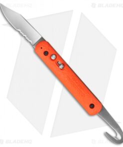Colonial M-724 Pocket Clip Rescue Automatic Knife Orange (3" Satin Serr)