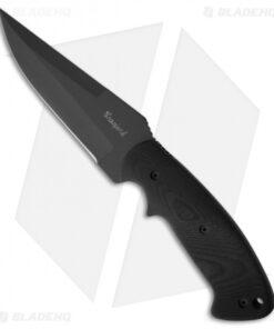 Custom Crawford Kasper Tactical Fixed Blade Fighter Knife (5" Black)