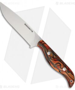 DogBite Knives All Around Knife Fixed Blade Knife Orange Kirinite (4.25" Satin)