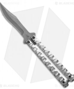 Sam Eddleman Bowie Balisong Butterfly Knife Sculpted Ti (4.375" Acid Wash)