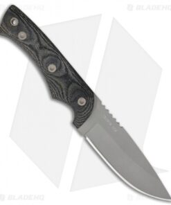 EnTrek Otter Fixed Blade Knife Black Micarta (4" Gray)