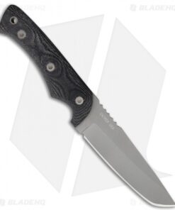 Entrek Wolf Fixed Blade Knife Black Micarta (4.00" Gray)