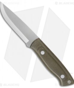 Brisa (EnZo) Trapper 95 Fixed Blade Knife Green Micarta (4.0" Satin)