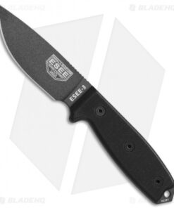 ESEE Knives ESEE-3P-TG-B Knife Black G-10 (3.88" Gray)