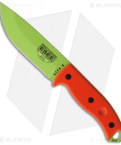 ESEE Knives Venom Green ESEE-5P-VG Knife Orange Fixed Blade (5.25" Plain)