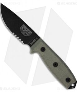 ESEE Knives ESEE-3S-B Knife Black Sheath (3.88" Black Serr)