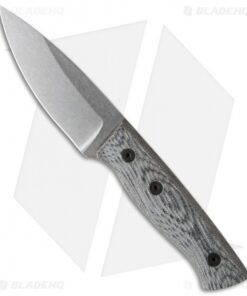 Fiddleback Forge Production Bushfinger Knife Black Canvas Micarta (4" Stonewash)