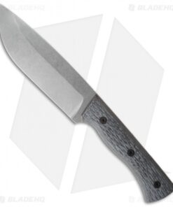 Fiddleback Forge Production Camp Knife Black Canvas Micarta (6.5" Stonewash)