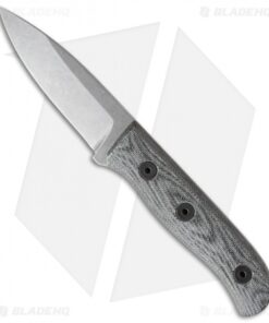 Fiddleback Forge Production Hiking Buddy Black Canvas Micarta (3.25" Stonewash)