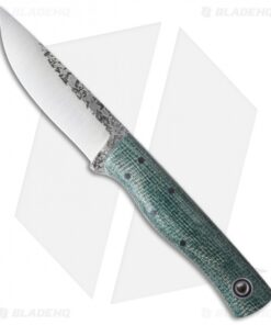 Fiddleback Forge Recluse Knife Sapphire Burlap Micarta (4" Satin)