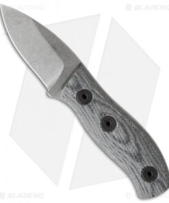 Fiddleback Forge Production Runt Knife Black Canvas Micarta (2.125" Stonewash)