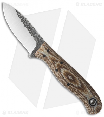 Fiddleback Forge Toboggan Knife Rattlesnake Burlap (2.875" Satin)