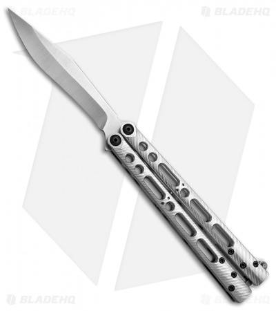Geof Dumas Rotten EX10 Balisong Butterfly Knife Titanium (4.25" Satin)
