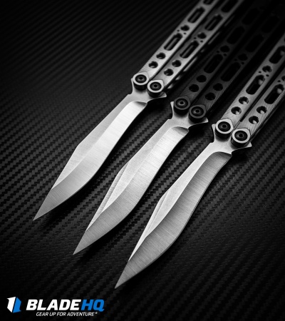 Geof Dumas Rotten EX10 Balisong Butterfly Knife Titanium (4.25" Satin) - Image 3
