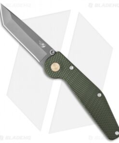GT Knives Police Tanto Automatic Knife Green (3.5" Gray) GT311