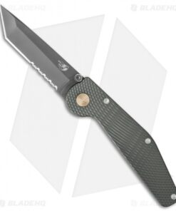 GT Knives Police Tanto Automatic Knife Green (3.5" Gray Serr) GT312