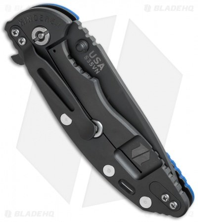 Hinderer XM-18 3.5 Spear Point Flipper Knife Blue G-10/Black Ti (DLC Black) BHQ - Image 3