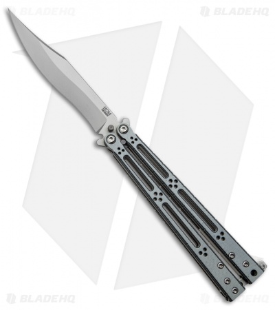 Hom Design Basilisk-R Balisong Butterfly Knife Gray/Black G10 (Bead Blast)