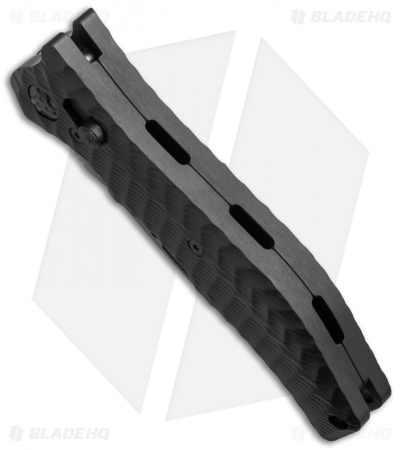 HTM Gun Hammer Tanto Automatic Knife (3.5" Black Serr) - Image 3