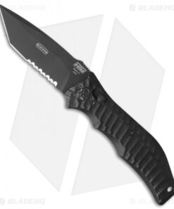 HTM Gun Hammer Tanto Automatic Knife (3.5" Black Serr)