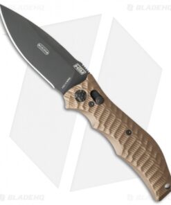 HTM Gun Hammer Torpedo Automatic Knife Flat Dark Earth (3.5" Black)