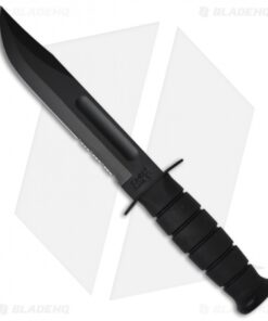 Ka-Bar Full-Size Fighting/Utility Knife Black GFN Sheath (7" Black Serr) 1214