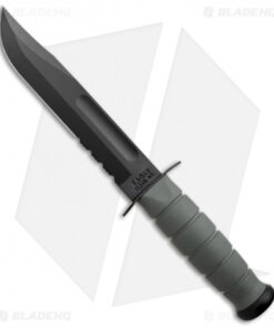Ka-Bar Bowie Full-Size Knife Foliage GFN Sheath (7" Black Serr) 5012