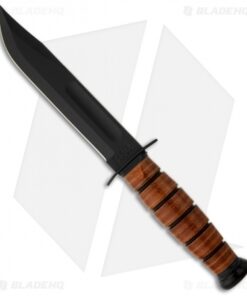 Ka-Bar Short USA Fighting/Utility Knife Leather Sheath (5.25" Black) 1251