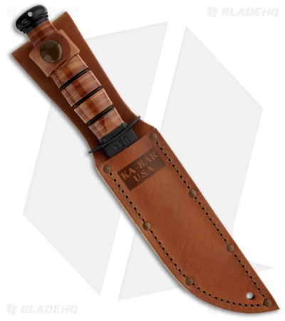 Ka-Bar Short USA Fighting/Utility Knife Leather Sheath (5.25" Black) 1251 - Image 2