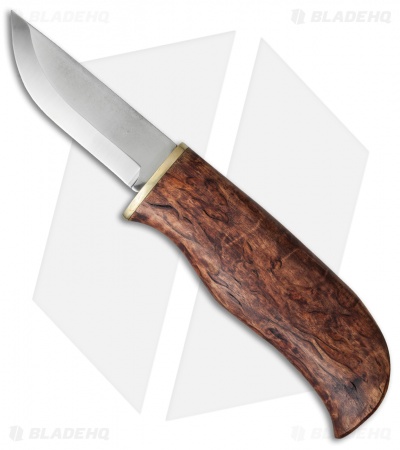 Karesuando Kniven Vuonjal Fixed Blade Knife Curly Birch (2.875" Satin)