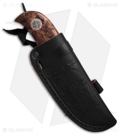 Karesuando Kniven Vuonjal Fixed Blade Knife Curly Birch (2.875" Satin) - Image 2