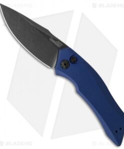 Kershaw Launch 1 Automatic Knife Blue Aluminum (3.4" BlackWash) 7100BLUBW