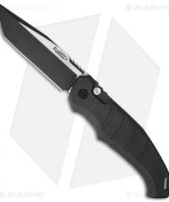 Koenig Knives Atrox Automatic Knife Black Aluminum (4" Two-Tone) Polished flats