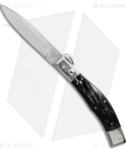 Lepre 10" Picklock Automatic Knife Brazilian Horn (4.2" Satin)