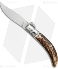 Lepre 9" Sicilian Picklock Automatic Knife Stag Horn (3.7" Polish)
