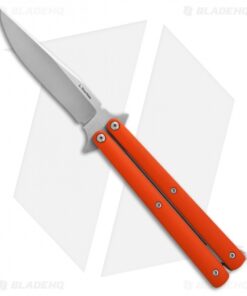 Les Voorhies Custom Knives Model 1 Bali Butterfly Knife w/ Orange G10